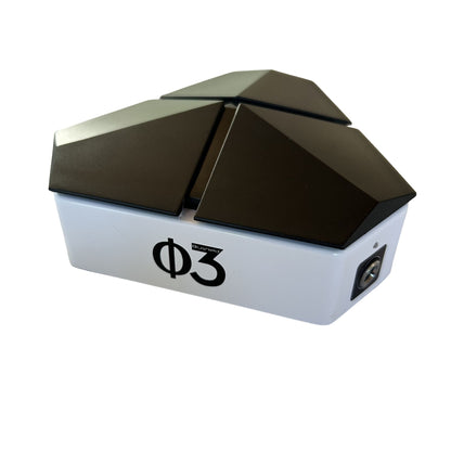 Blushield device with 'φ3' branding on a white background