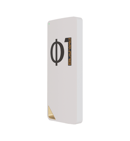 Phi Φ1 Portable EMF radiation protection angle view 