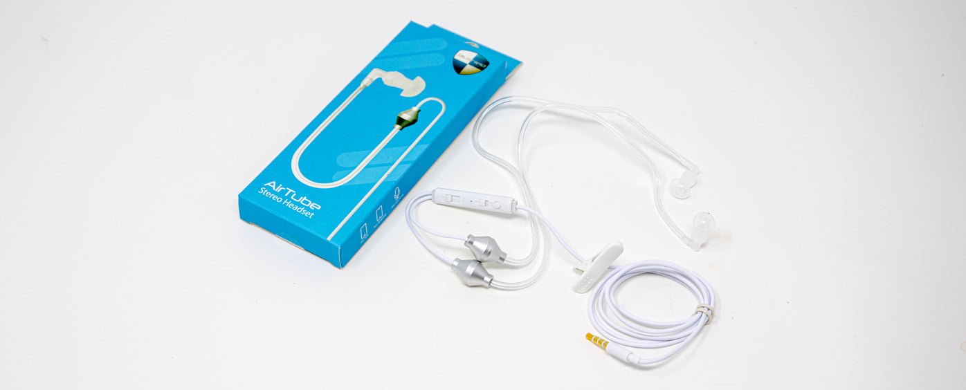 Low EMF AirTube Stereo Headset box contents
